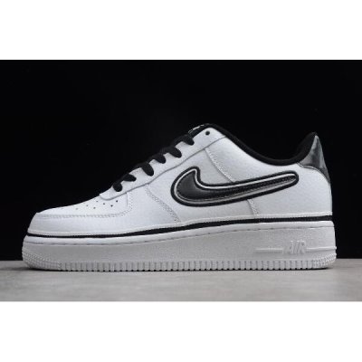 Nike Erkek Air Force 1 Low Beyaz / Siyah Kaykay Ayakkabı Türkiye - 3FXD2UOA